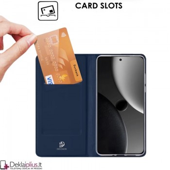 Dux Ducis Skin Pro dirbtinės odos dėklas - mėlynas (Xiaomi 15 Ultra)